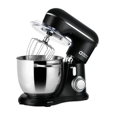 Кухонний комбайн Kitchen in the box Kompakte — планетарний міксер та тістоміс 3.5-5л, 10 швидкостей, з насадками (гак, вінчик, міксер), чорний
