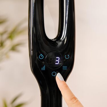 Вентилятор підлоговий Cecotec EnergySilence 560 Max Smart 45W, 40 см, 5 лопатей, таймер 12 год, LED-дисплей, сенсорне управління, 3 швидкості, автоколивання, чорний