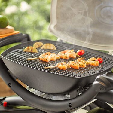 Чавунна решітка для гриля Weber Q100/Q1000/Q1200/Q1400, 32x21,6 см, 2 шт. – запасна решітка для газового гриля, аксесуари для Baby Q