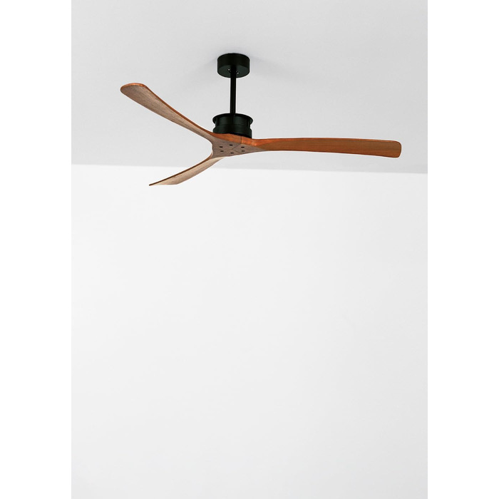 Вентилятор стельовий WINDLARGE XL з пультом, 152 см, 40 Вт, DC-мотор, 6 швидкостей, чорний/темне дерево