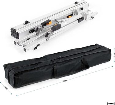 Складаний кемпінговий стіл Wiltec 90x53 см, алюмінієвий стіл-ролет з регулюванням висоти, навантаження до 30 кг, для відпочинку на природі та саду