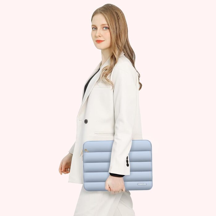 Чохол-сумка для ноутбука MOSISO Puffy 15 дюймів, м'який захисний конверт (світло-блакитний)