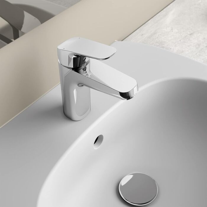 Змішувач настінний Ideal Standard Ceraflex з одним важелем, хром, витяжка 160 мм, регульовані S-з'єднувачі, водозберігаюча картридж CLICK, висота виливу 95 мм (без зливної арматури)