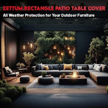 Чохол для садово-патіо меблів Zettum 160x135x73 см, водонепроникний, 600D Oxford, захисна накривка для саду та тераси