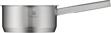 Каструля WMF Ultimate Cool 16 см з кришкою, 1,4 л, молочний сотейник для індукції, матова нержавіюча сталь Cromargan, без покриття, з внутрішньою шкалою, підходить для посудомийки