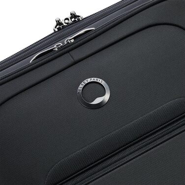 Велика м’яка валіза DELSEY PARIS Helium DLX, розширювана, 115 л, 77×49×33 см, чорна