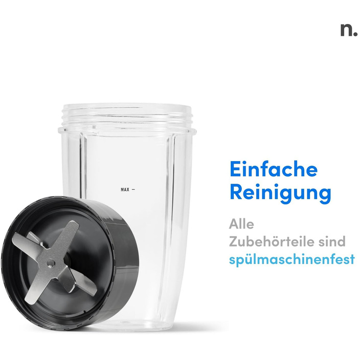 Смузі-мейкер Nutribullet Pro NB904CP 900 Вт, 700 мл, електричний блендер для смузі, компактний, легке очищення