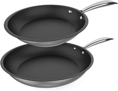 Набір сковорідок Cecotec Polka Classy 20/24 см, нержавіюча сталь 18/10, антипригарне покриття, для всіх типів плит