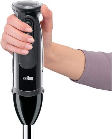 Блендер Braun MultiQuick 5 Vario MQ 5277BK, 1000 Вт, нержавіюча сталь, 4 насадки, чорний