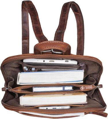 STILORD Olivia жіночий міський рюкзак з натуральної шкіри, компактний daypack для прогулянок, планшетів 9,7