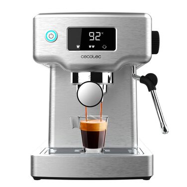 Кавомашина Cecotec Power Espresso 20 Barista Compact 1465 Вт, 20 бар, термоблок, резервуар 1.8 л, підігрів чашок
