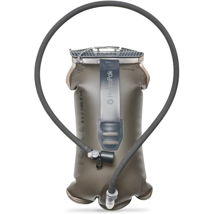 Гідратор Hydrapak Force Mammoth Grey 3 л – питна система для туризму, водний резервуар, сірий