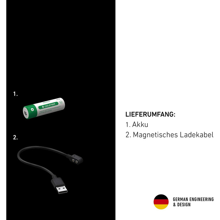 Ліхтар налобний Ledlenser H7R Core, 1000 лм, акумуляторний, водонепроникний IP67, фокусування, плавне затемнення, USB-зарядка, дальність 250 м