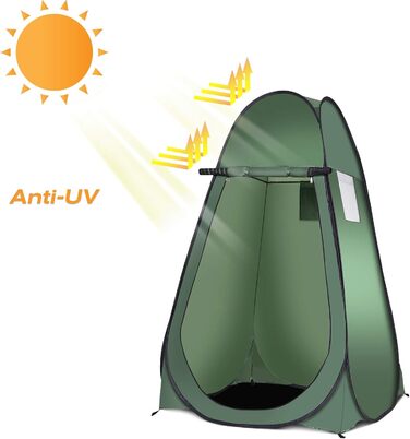 Намет-роздягальня Relax4Life Pop-up, душовий намет, туалетний намет, 120x120x190 см (зелений)