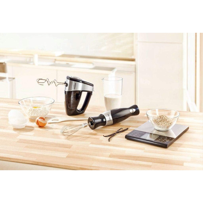 Набір: ручний міксер Grundig HM 5040 300 Вт чорний-сріблястий + тостер Philips HD2581/90 на 2 тости, 8 режимів, підставка для булочок, функція розморожування, автоматичне вимкнення, чорний