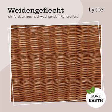 Кошик для білизни Lycce 120 л, 2 секції, плетений, білий, 67x33x56 см