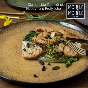 Набір обідніх тарілок Moritz & Moritz VIDA (6 шт.), порцеляна, жовто-зелено-рожеві, придатні для мікрохвильової печі та посудомийки, вінтажний стиль