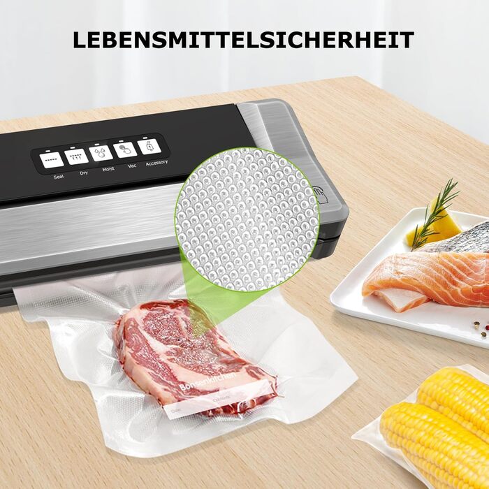 Пакети вакуумні Bonsenkitchen Profi 20x30 см (100 шт) для харчових продуктів, Sous Vide, BPA-free