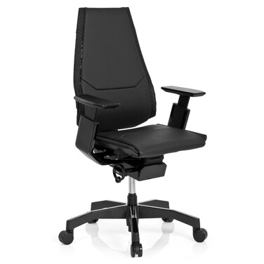 Офісне крісло GENIDIA BLACK з екошкіри, чорне hjh OFFICE