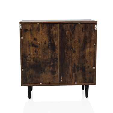 Сервант / комод LYKKJA 77x39,5x72 см 2 шухляди 2 двері коричневий/чорний hjh LIVING
