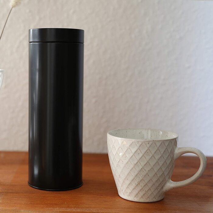 Набір з 2 круглих металевих банок Dosenritter для кавових капсул, чаю Earl Grey, 200 г, герметичні, 20×7 см, також для зберігання протеїну, цукру або спецій