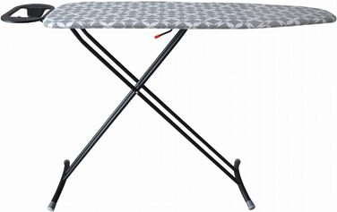 Праскавальна дошка York Family Helpful 120x42 см, для парових станцій, регульована висота, з чохлом із бавовни, Greycircles