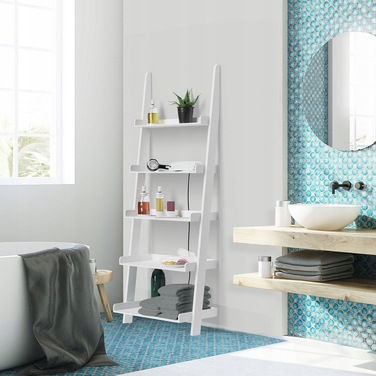 Стелаж Casaria, 64 см x 180 см x 37 см, білий