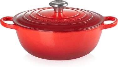 Каструля Le Creuset Signature La Marmite з чавуну 26 см, 4,1 л, для всіх типів плит та індукції, червона