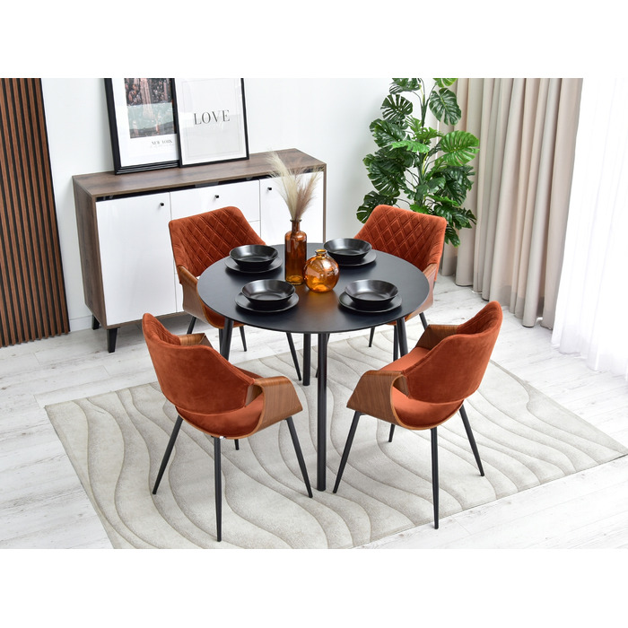 Стілець Mebel-Partner, тканина, помаранчевий, 1 шт.