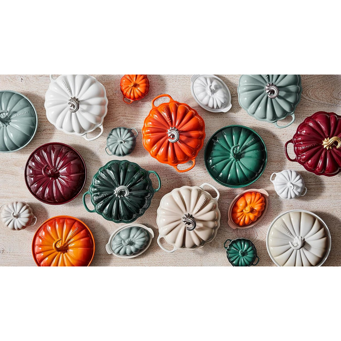 Le Creuset Cocotte Rhone, горщик з емальованого чавуну, 4 л, білий з мідним ручками