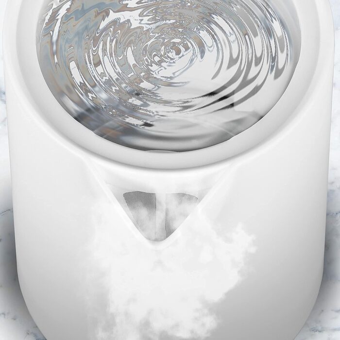 Електрочайник Duronic EK17 WE, 1,7 л, 2200 Вт, швидке кип'ятіння, бездротовий, авто-вимкнення, білий