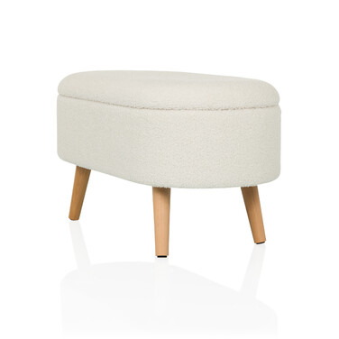 Пуф STORIANO 82x41x44 см, 1 відділення, білий, hjh LIVING