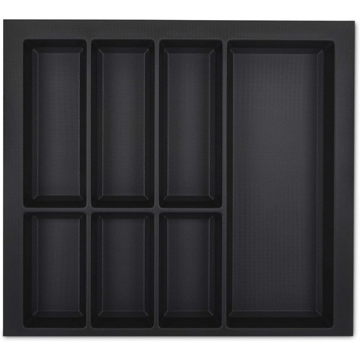Вставка для столових приборів ORGA-BOX VII чорна 526x474 мм для кухонних ящиків Schüller, Schröder та ін., корпус 600 мм