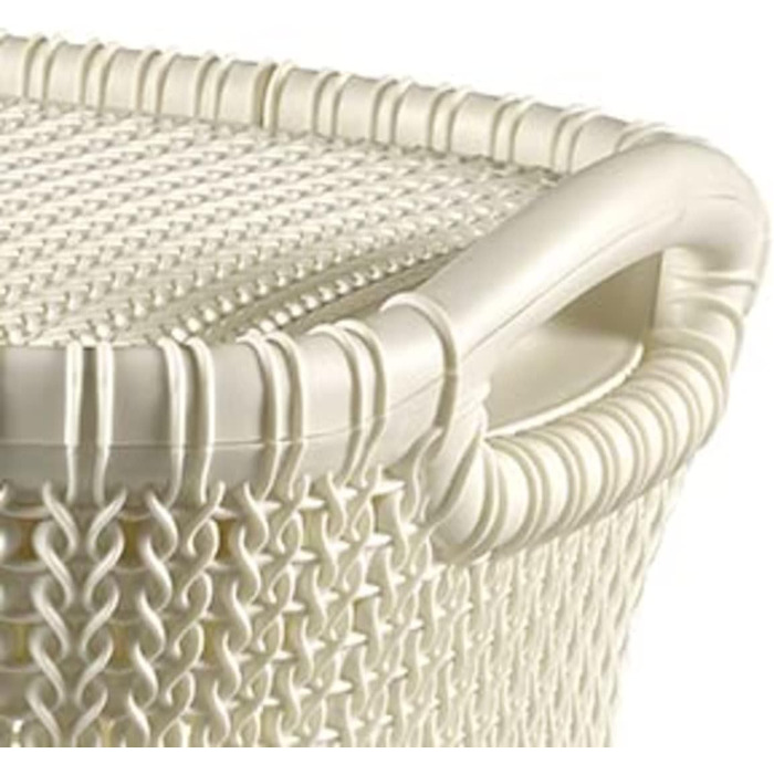 Кошик для білизни Curver KNIT 57 л, 45.2x34.1x61.4 см, білий Oasis, пластик