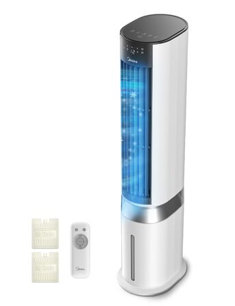Мобільний випарний охолоджувач повітря Midea Sensicool 7л з сенсорним дисплеєм (білий)