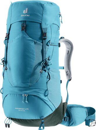 Рюкзак для трекінгу Deuter Aircontact Lite 35+10 SL для жінок, легкий, Lagoon-ivy, 35+10 л