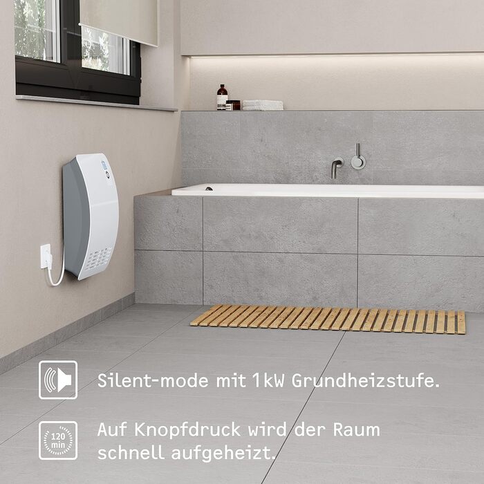 Електричний конвектор STIEBEL ELTRON CK 20 Premium, 2 кВт, для 25 м², VDE, LC-дисплей, тижневий таймер, 120 хв таймер, безшумний режим, енергоощадний обігрівач для ванної