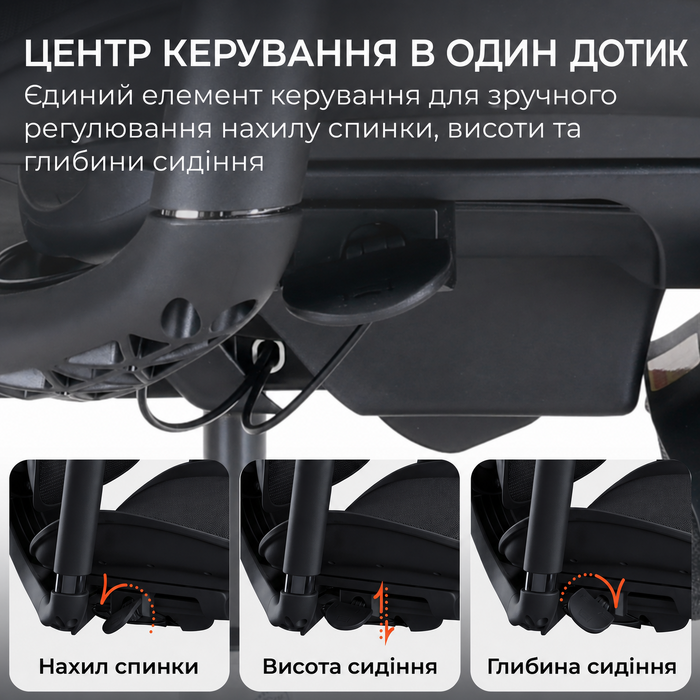 Крісло офісне Sihoo C300 LITE V2 White з підставкою для ніг