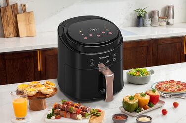 Фритюрниця Westinghouse 5,5 л з автоматичними програмами, сенсорним керуванням, Cool-Touch ручкою, макс. температура 210°C, чорна