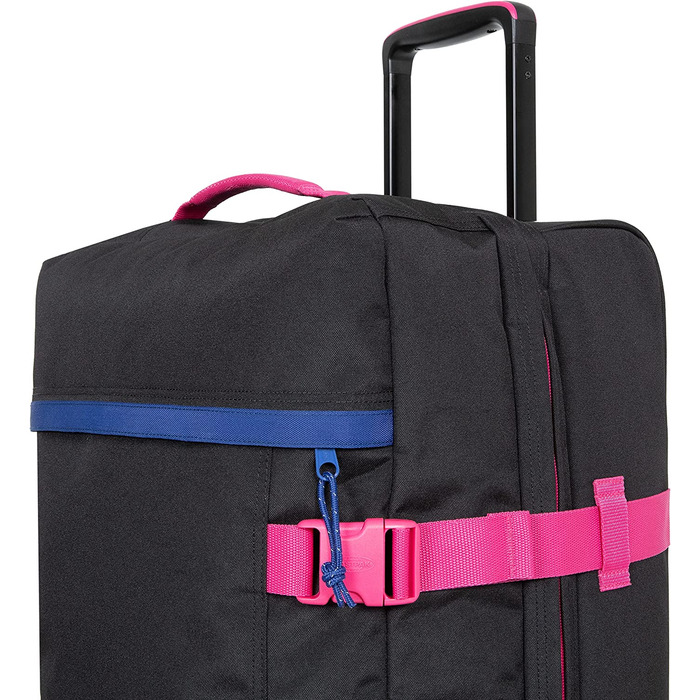 Велика дорожня валіза Eastpak TRANVERZ L 121 л, 79 см, темно-синя (Kontrast Escape Navy), на колесах, преміум-якість