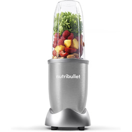 Смузі-мейкер Nutribullet Pro 900 Вт, електричний, 700 мл, компактний, сріблястий, легке очищення