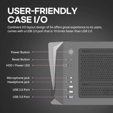 Корпус для ПК Zalman S4 Plus Mid Tower ATX, акрилова панель, 3x RGB 120мм вентилятори, чорний