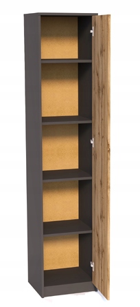 Стелаж Meble Bestseller 39 x 180 x 35 см, дуб вотан / графіт