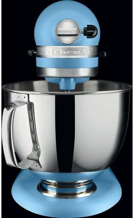 Кухонна машина KitchenAid Artisan — планетарний міксер з чашами з нержавіючої сталі 4.8 л та набором аксесуарів (5 шт), Vintage Blue
