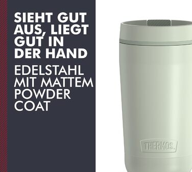 Термос GUARDIAN MUG 0,35 л, мат-зелений, ізолюючий термокружка з нержавіючої сталі з порошковим покриттям, сталевий термос, термокружка для кави на виніс, зручне використання, абсолютно герметична, придатна для миття в посудомийній машині 0,35Л Мат-зелени