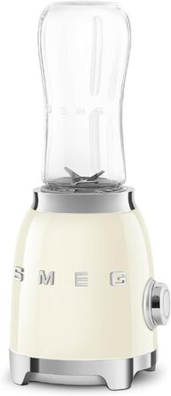Блендер стаціонарний Smeg PBF01CREU Compact Creme, 300 Вт, 2 швидкості, 2 пляшки 600 мл, кремовий