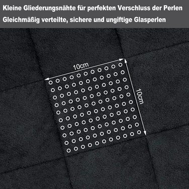 Обтяжувальна ковдра WOLTU для дорослих, 150x200 см, 11 кг, антрацит — антистрес ковдра для глибокого сну та релаксації