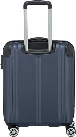 Дорожній чемодан Travelite CITY, ручна поклажа, 4 колеса, легкий, жорсткий корпус, захист від подряпин, 55 см, 40 л, синій