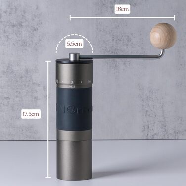 KINGrinder K6 - ручна кавомолка з 200 налаштуваннями помелу для Aeropress, French Press, Drip, Espresso, об'єм 25-35г