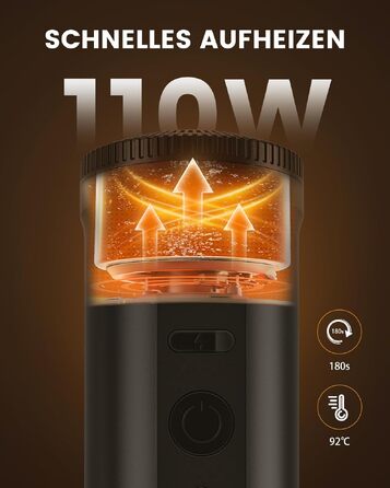 Портативна кавоварка еспресо з акумулятором 20 бар, USB-C для подорожей, кемпінгу, авто, НS капсули/кава в зернах